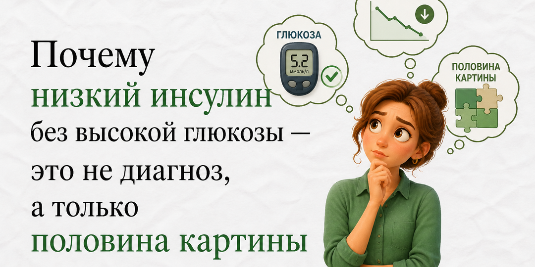 Почему низкий инсулин без высокой глюкозы — это не диагноз, а только половина картины