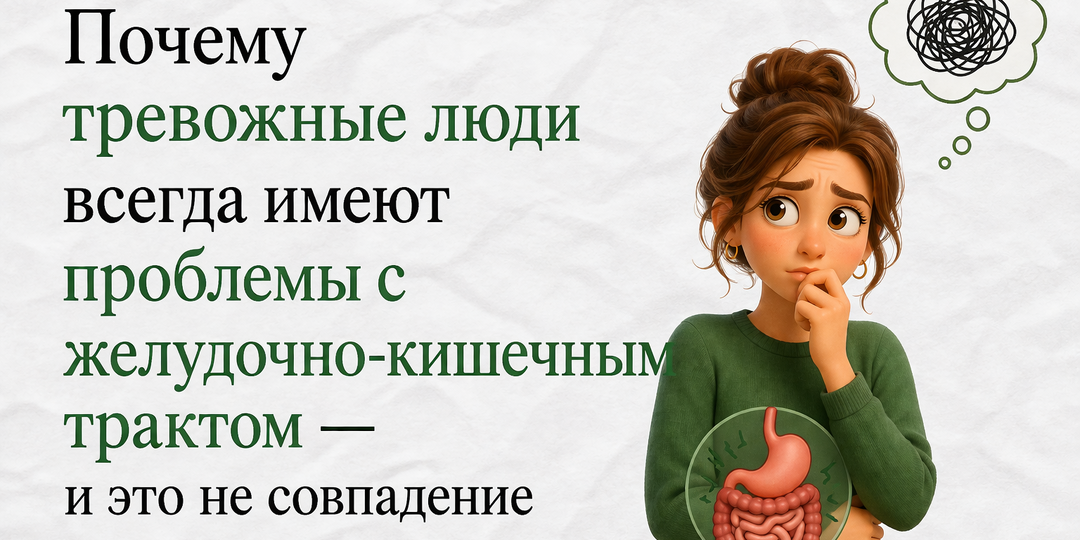 Почему тревожные люди всегда имеют проблемы с желудочно-кишечным трактом — и это не совпадение