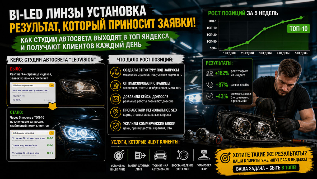 Bi-Led линзы установка: почему ваш автосвет не находят в Яндексе