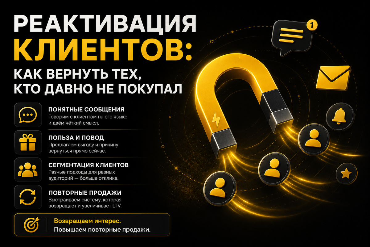 Реактивация клиентов: как вернуть тех, кто давно не покупал