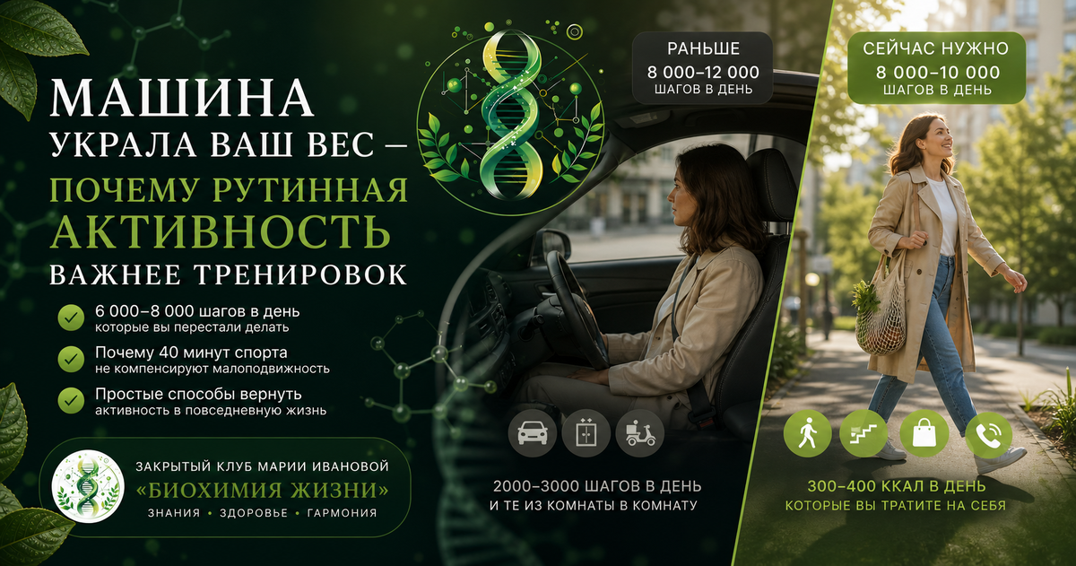 нам нужно 8 000 - 10 000 шагов в день. 