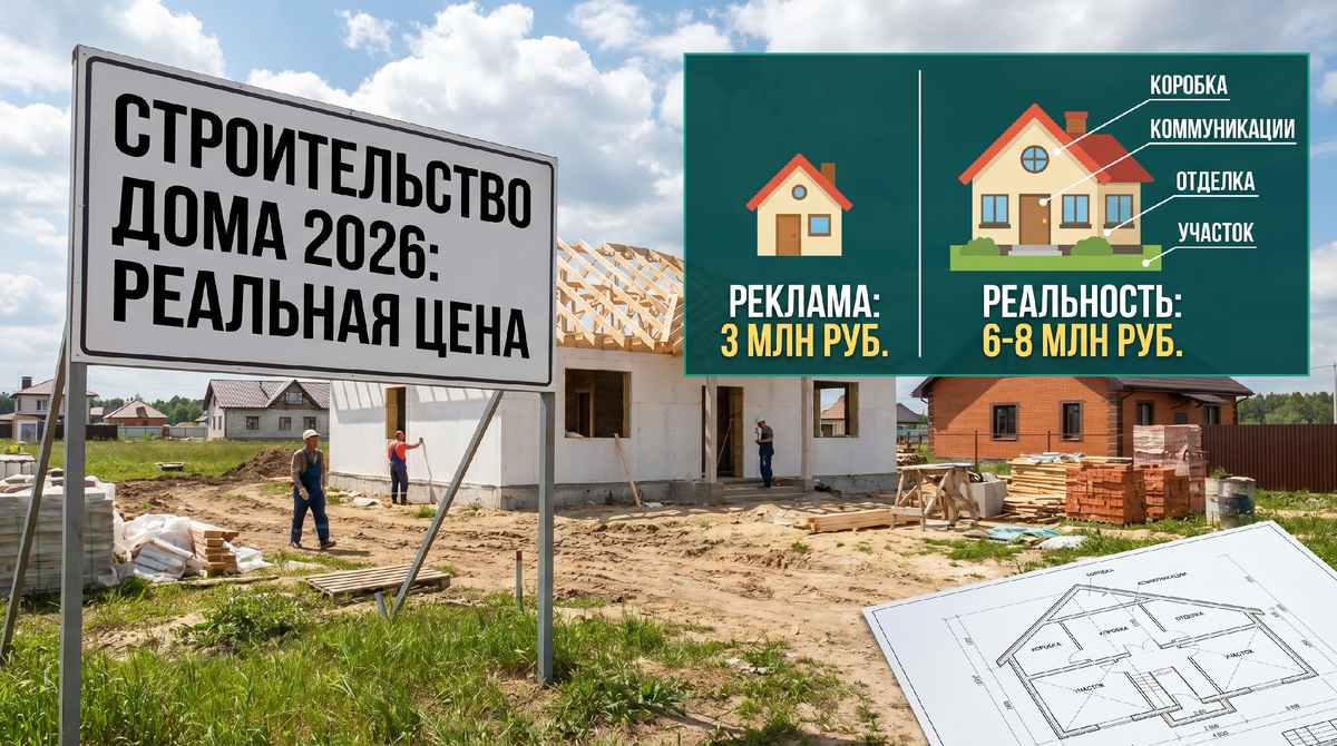 Сколько стоит построить дом в 2026 году
