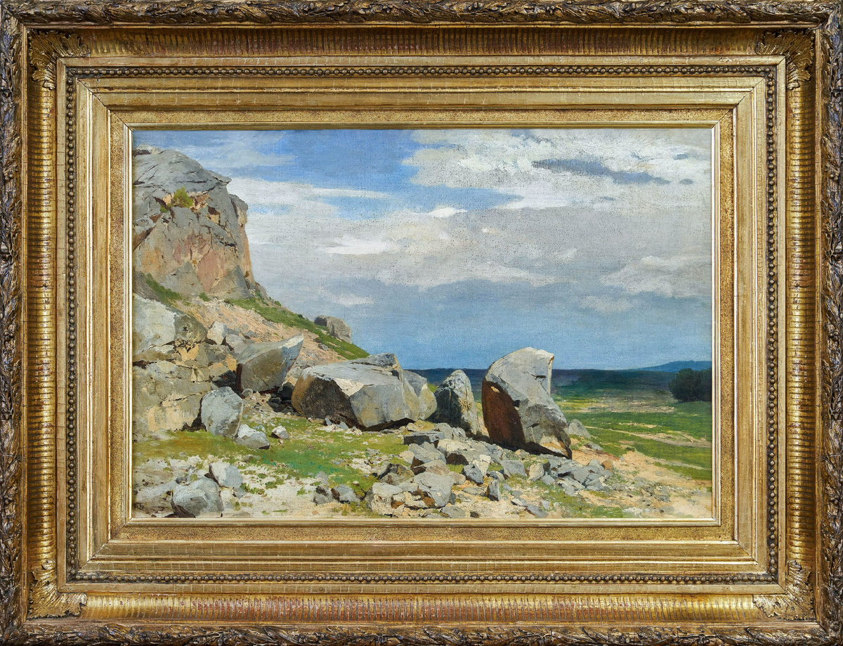 Владимир Донатович Орловский. Пейзаж с камнями. Последняя четверть XIX века. Галерея Умная коллекция. Картина доступна к просмотру и приобретению.