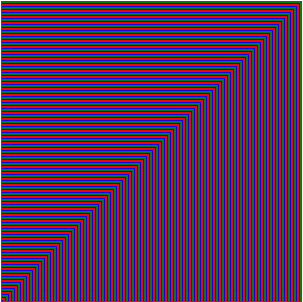 RGB квадрат Кажется, что в квадрате проведена диагональ. Это возникает из-за образующейся штриховки!