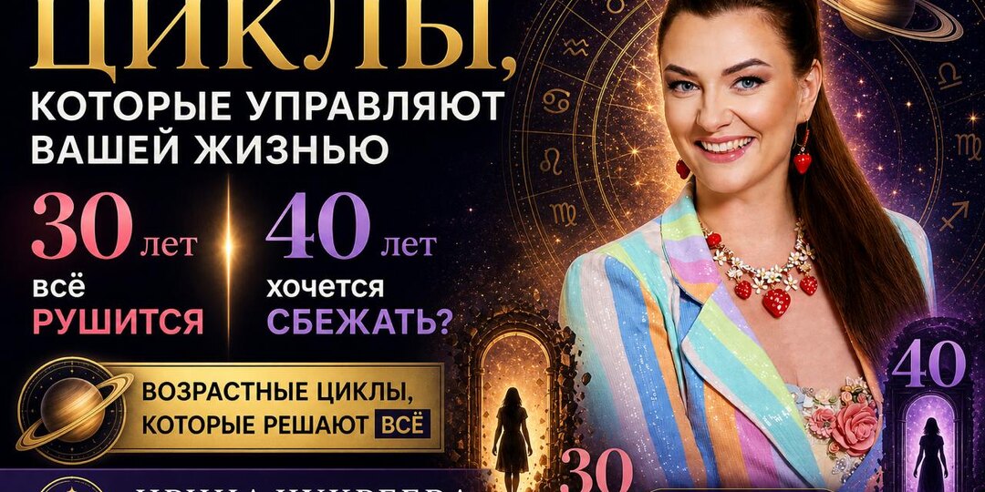Астрологические циклы, которые управляют вашей жизнью. Почему в 30 лет всё рушится, в 40 - хочется сбежать? Возрастные циклы, которые решают