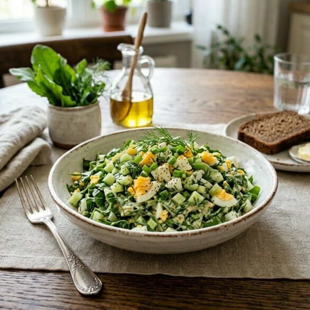 5 простых салатов со щавелем: быстро, вкусно, по-весеннему