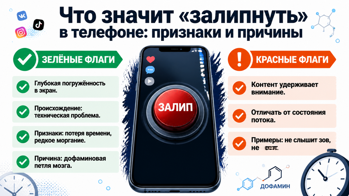 Что значит «залипнуть» в телефоне: признаки и причины  📷
