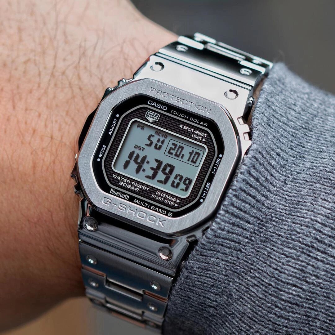 Часы G-Shock GMW-B5000D-1E — высокотехнологичный прибор с премиальными функциями и прочным стальным корпусом