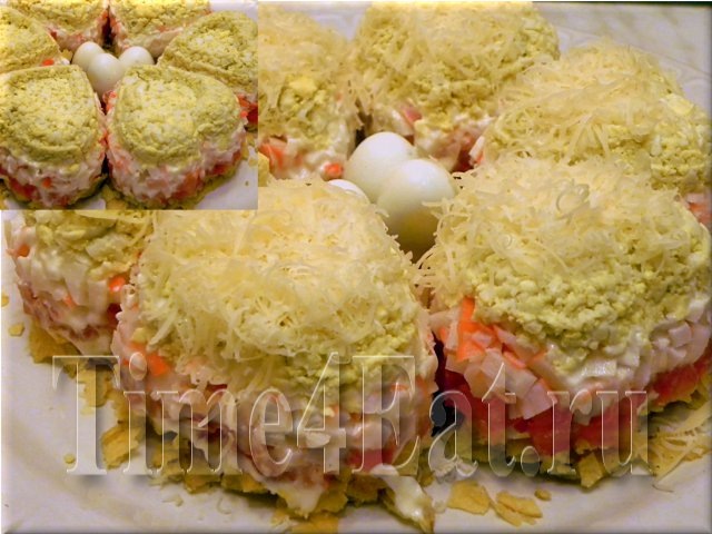 Слоеный салат с чипсами