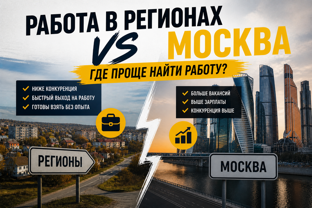 Работа в регионах vs Москва