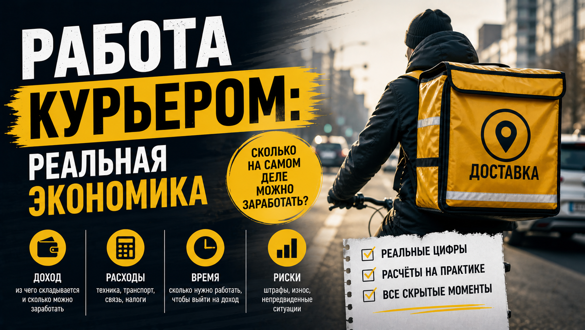 Работа курьером: реальная экономика