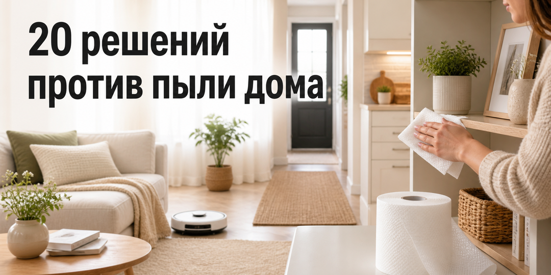 20 решений, которые помогают заметно уменьшить пыль дома