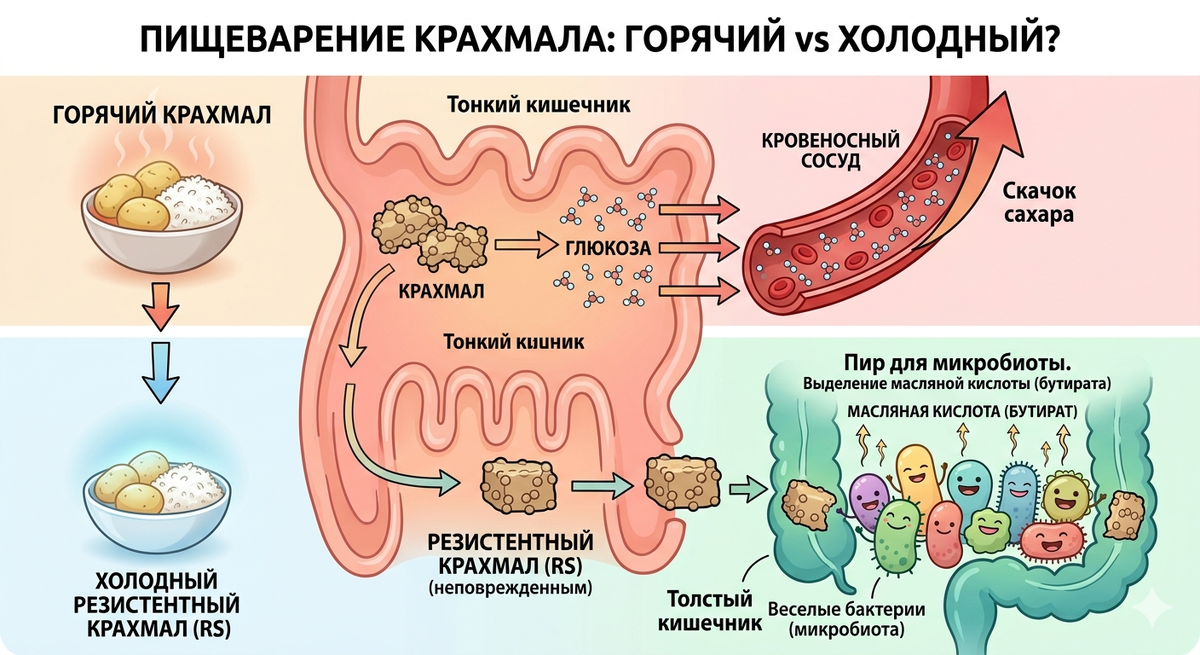 Горячий и холодный крахмал 