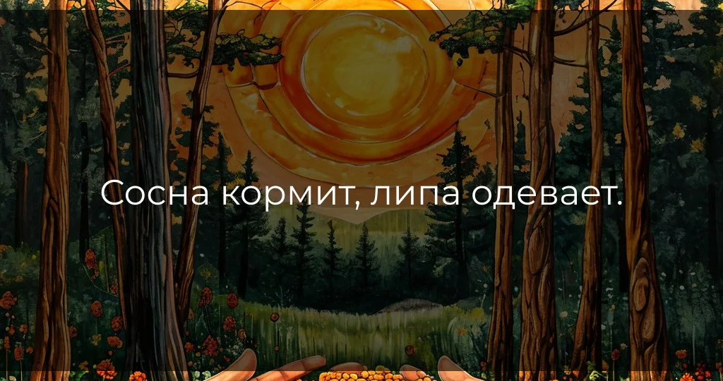 Сосна кормит, липа одевает