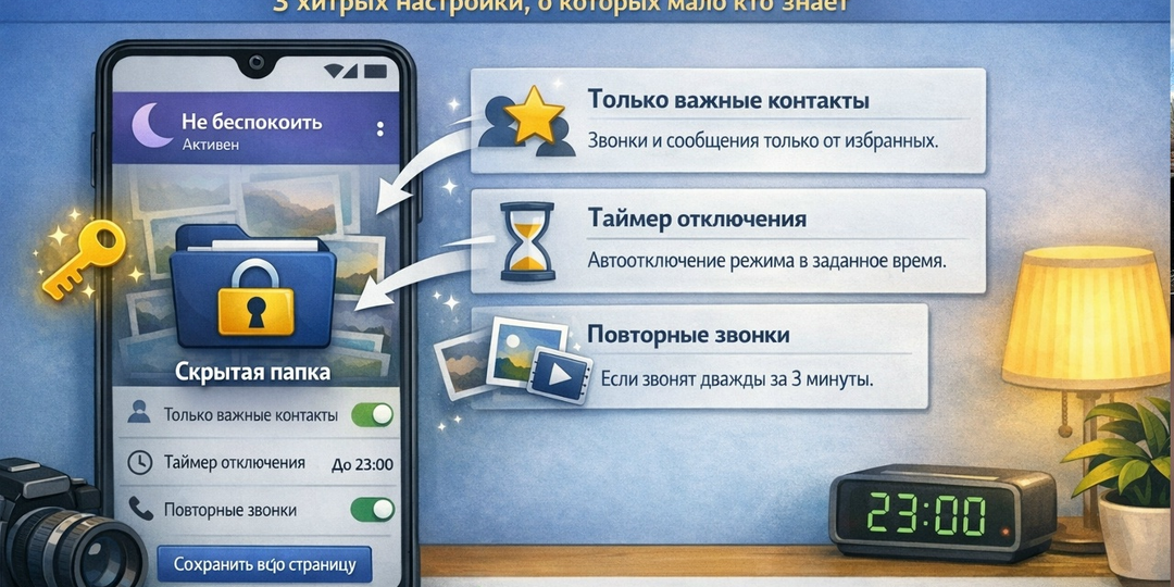 🤫 Режим «Не беспокоить»: 3 хитрые настройки, о которых вы не знали