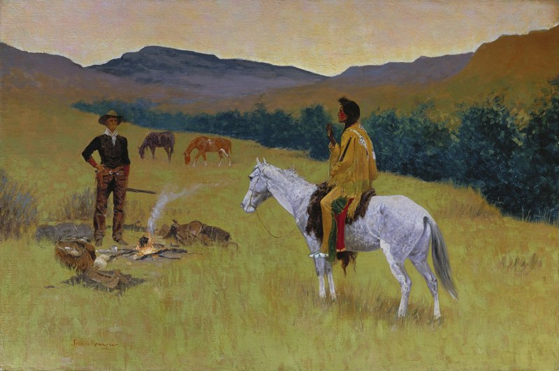 The Parley - Переговоры, худ. Фредерик Ремингтон, 1903 г. 