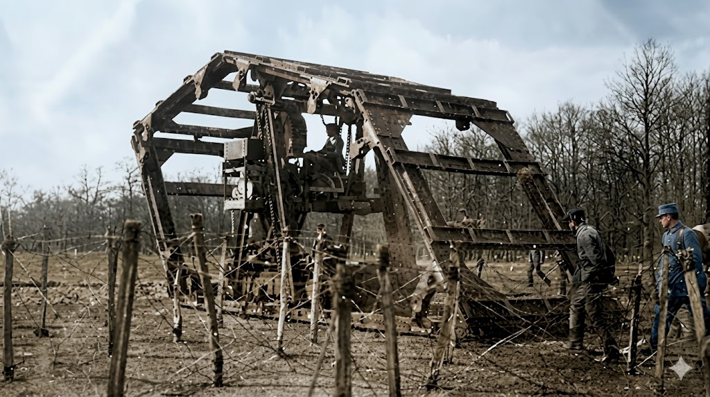Аппарат Буаро №1. Фотография обработана и раскрашена при помощи нейросети.