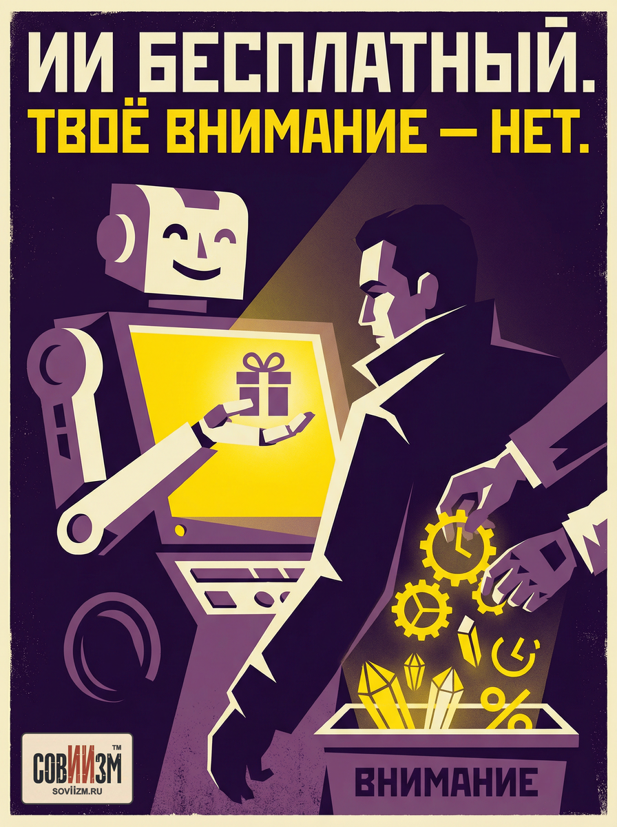 ИИ бесплатный. Твоё внимание — нет.