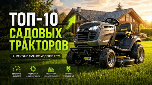 ТОП-10 садовых тракторов газонокосилок 2026: Рейтинг лучших моделей и как выбрать