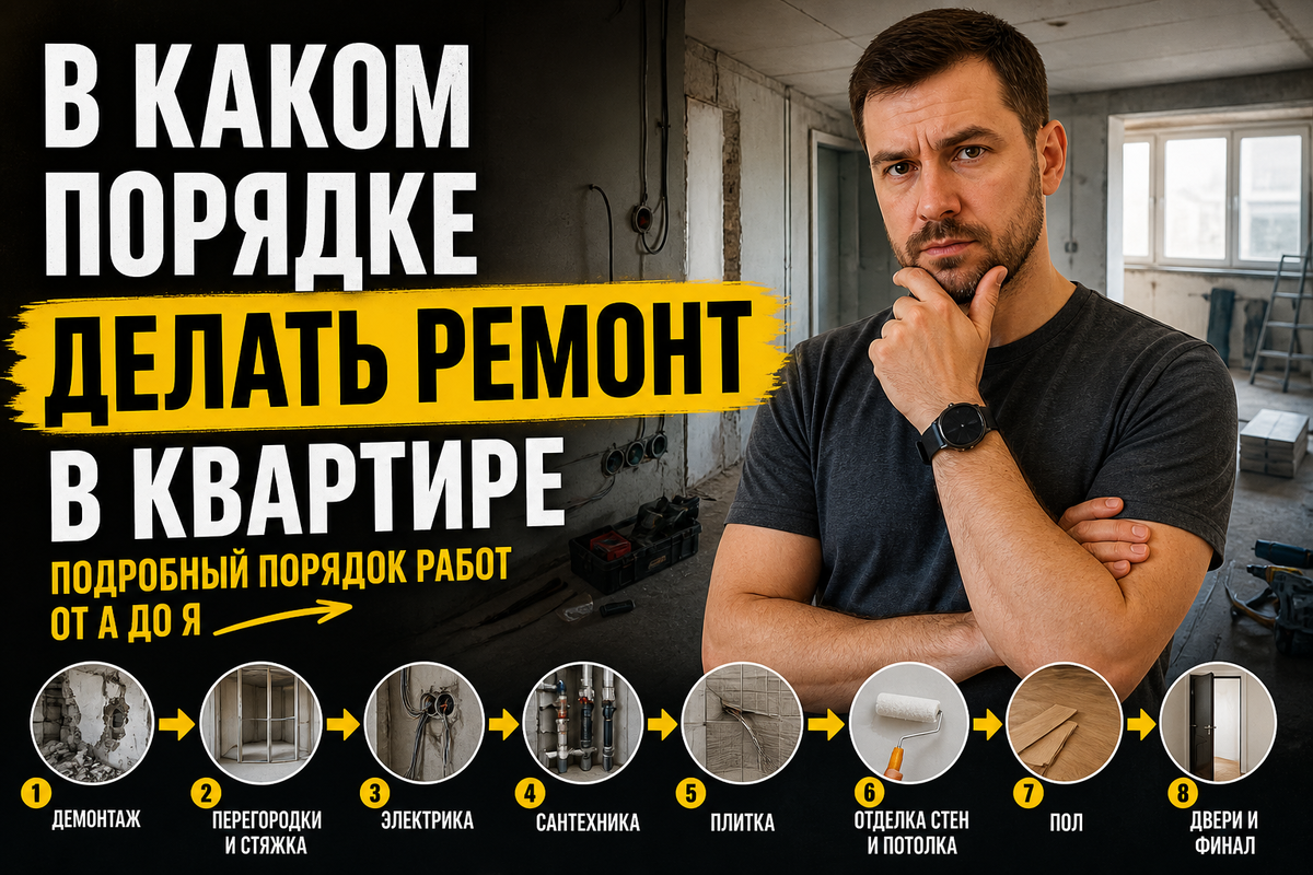 В каком порядке делать ремонт в квартире