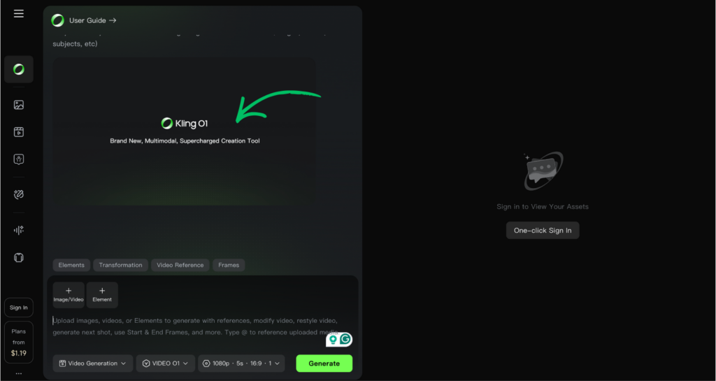    Интерфейс Kling AI с параметрами генерации видео. Источник: kling.ai