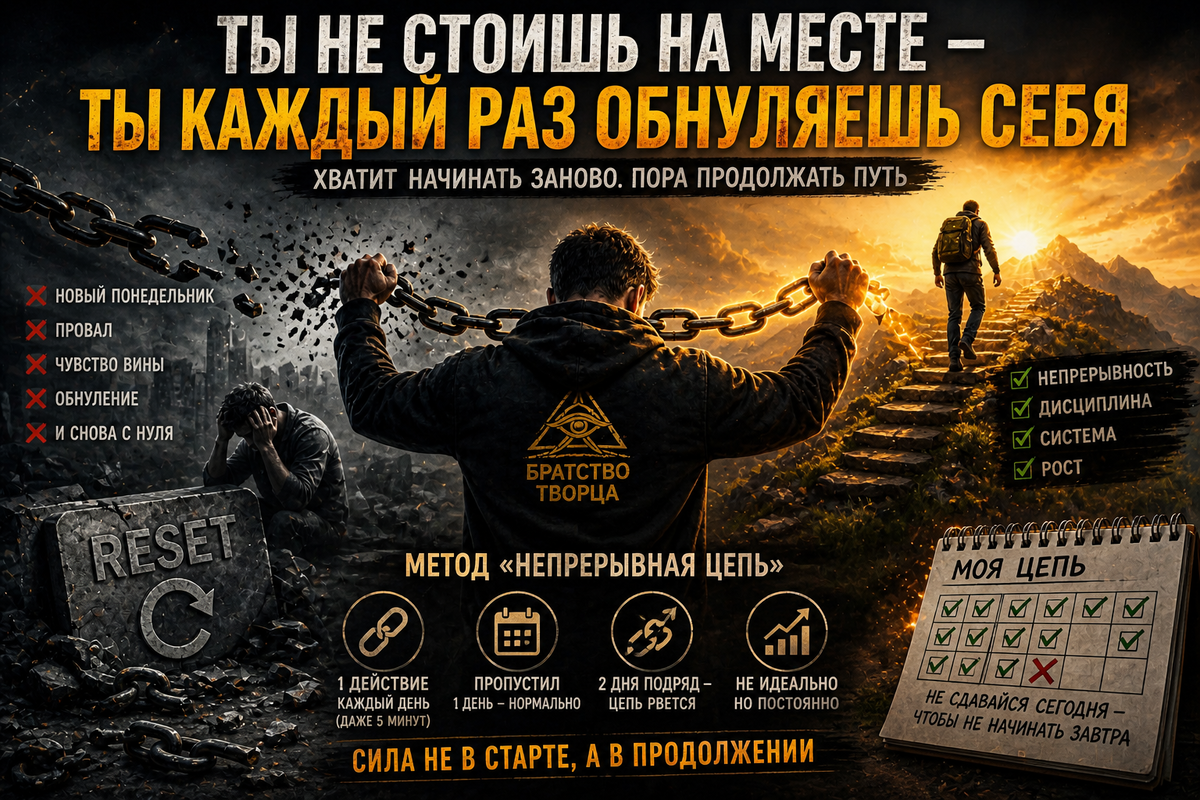 Ты не стоишь на месте — ты каждый раз обнуляешь себя