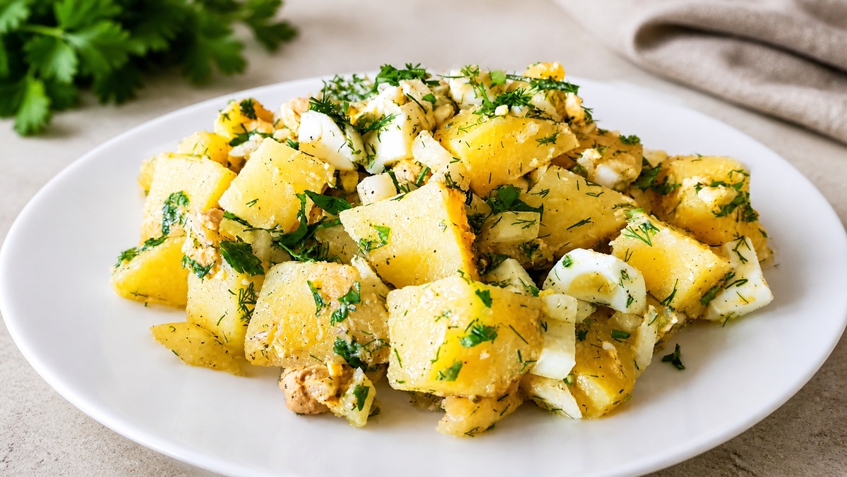 Гарнир из картофеля и яиц