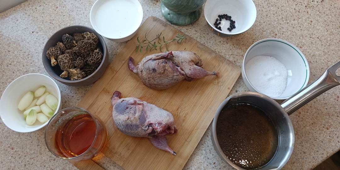 Вальдшнепы со сморчками