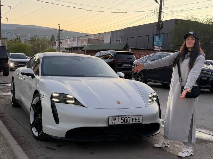 Porsche Taycan на кыргызских номерах в Дагестане 😳