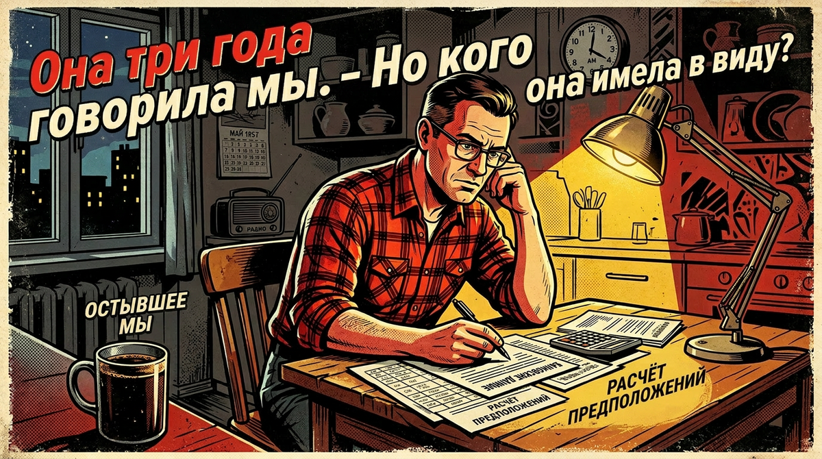 Она три года говорила мы
