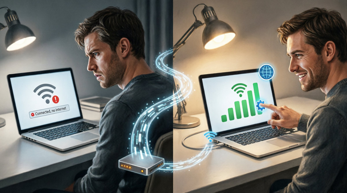 Исправляем неисправности с сетью Инетрент при подключении к wi-fi