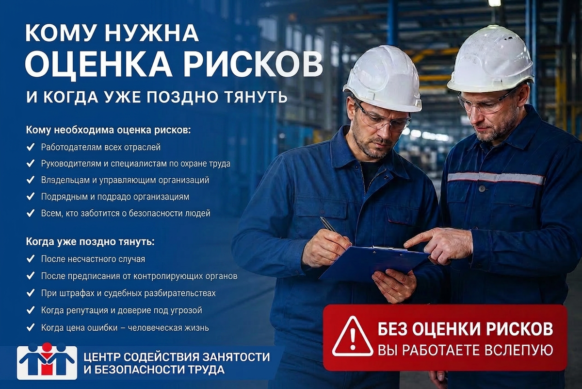 Кому нужна оценка профессиональных рисков и когда уже нельзя тянуть
