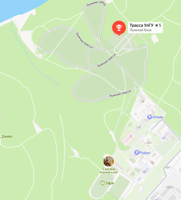 Лыжная трасса УлГУ
