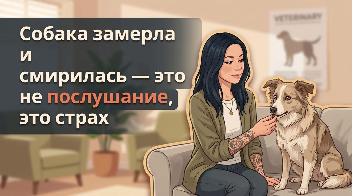    Когда собака замирает, это чаще страх, а не послушание. Анна Марковская