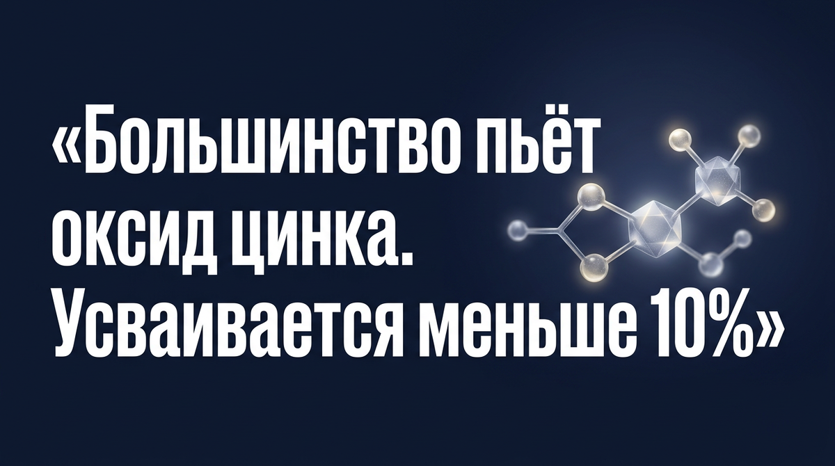 Формы цинка и биодоступность — почему оксид и сульфат не работают, и как читать состав