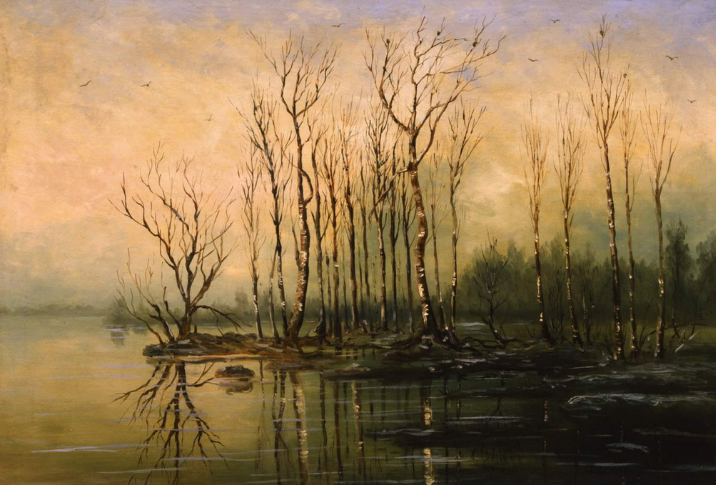 Картина А. Саврасова «Ранняя весна. Половодье» (1868)