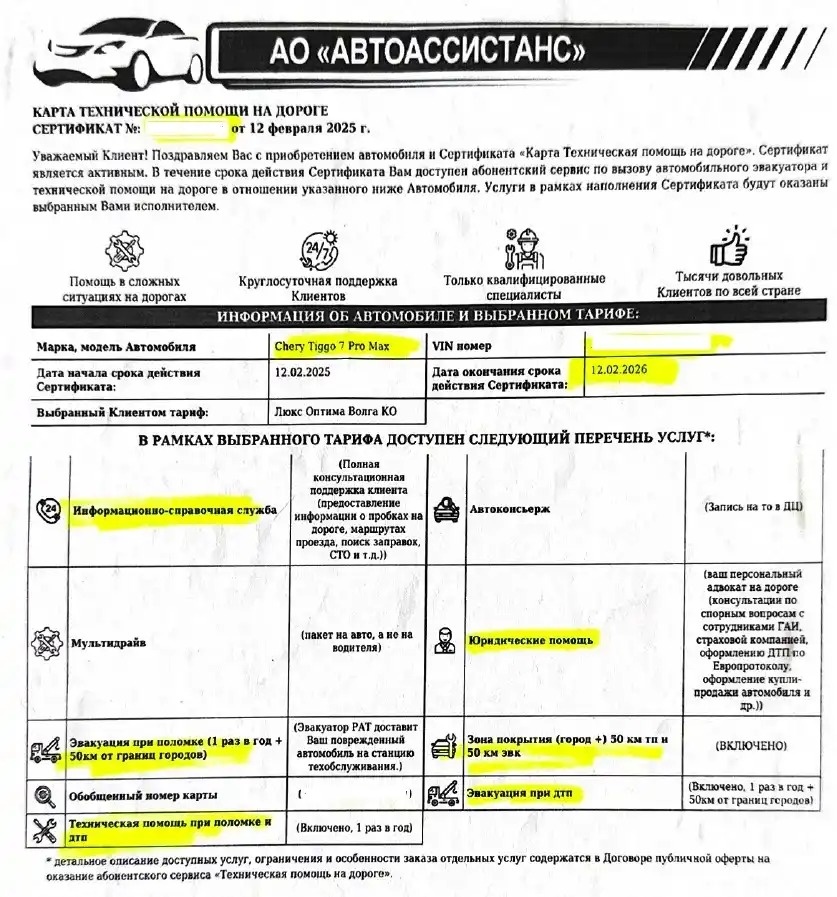 Карта помощи на дороге