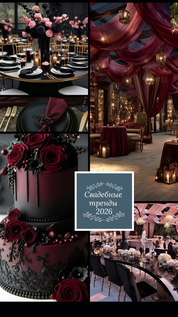 Свадебные тренды. Источник фото: Pinterest, фотоколлаж автора статьи.