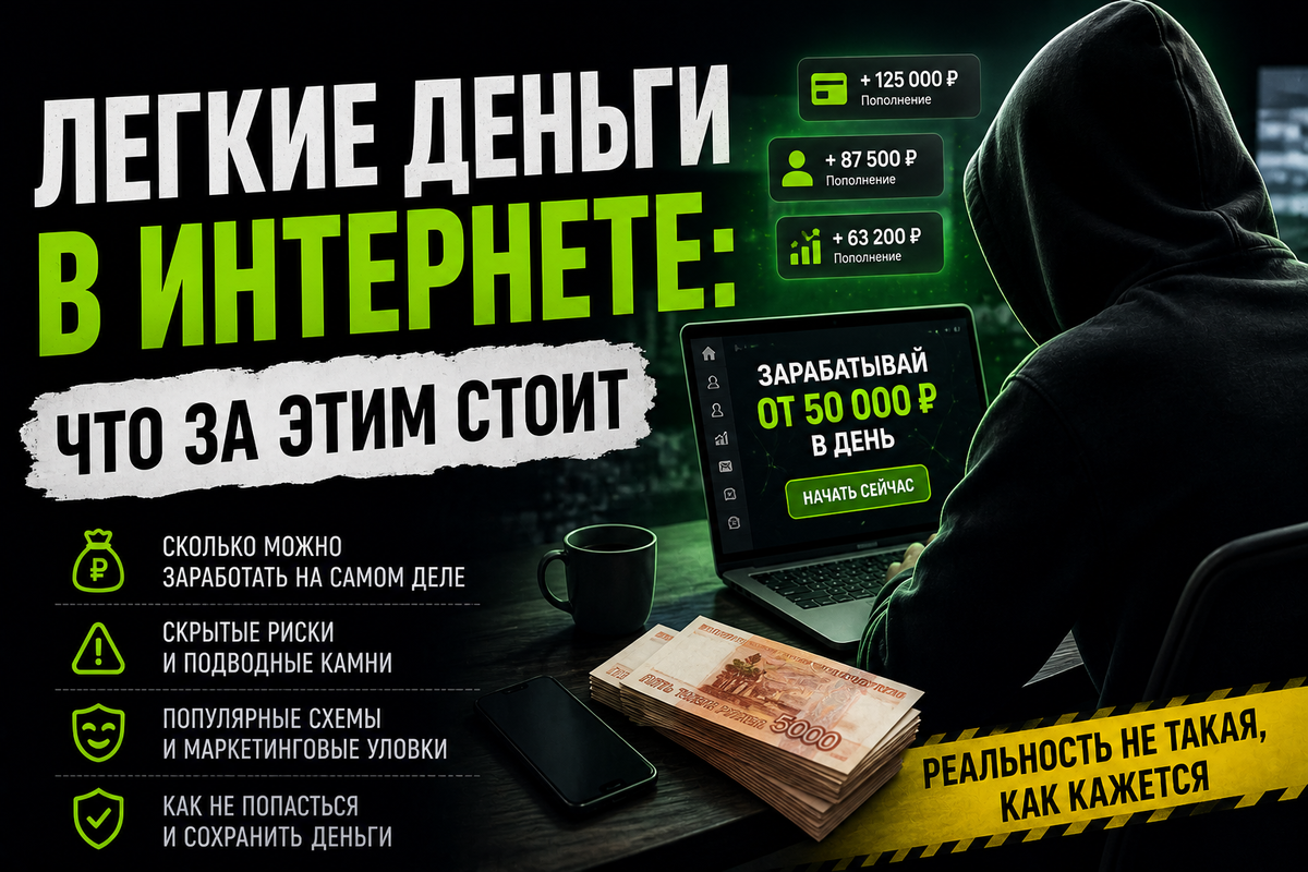 Легкие деньги в интернете: что за этим стоит?