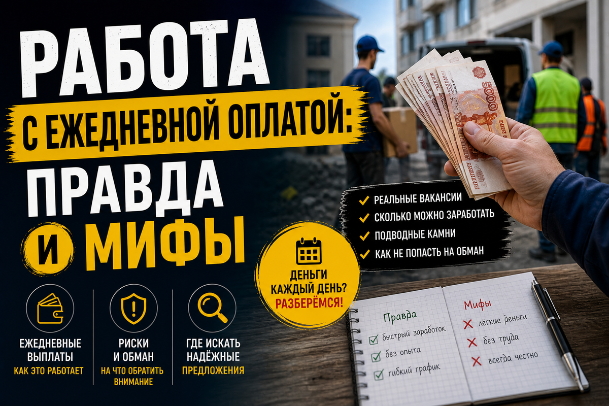 Работа с ежедневной оплатой: правда и мифы