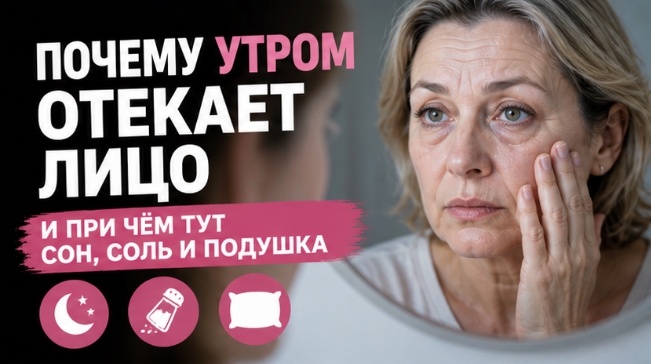 Почему утром отекает лицо — и при чём тут сон, соль и подушка