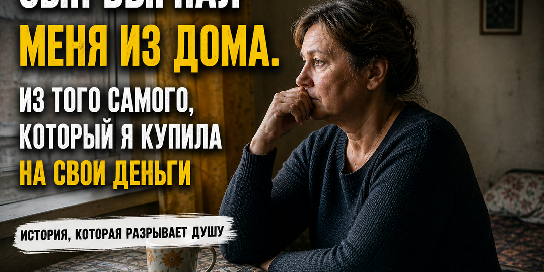# Сын выгнал меня из дома. Из того самого, который я купила на свои деньги