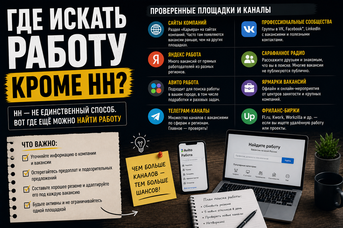 Где искать работу кроме hh?