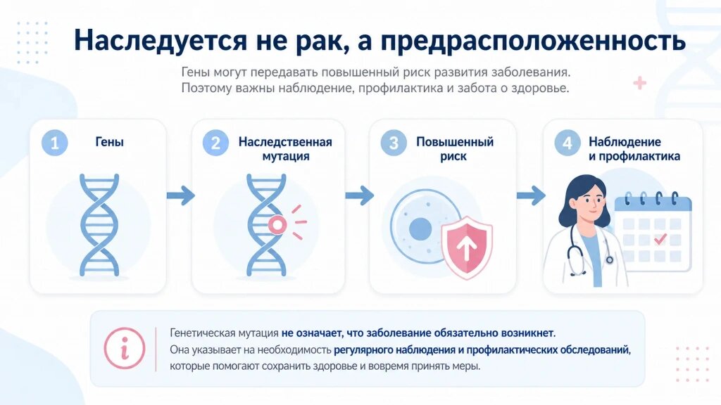 Схема наследственной предрасположенности к раку