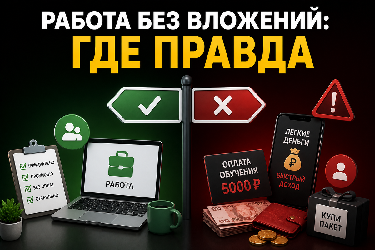 Работа без вложений: где правда?