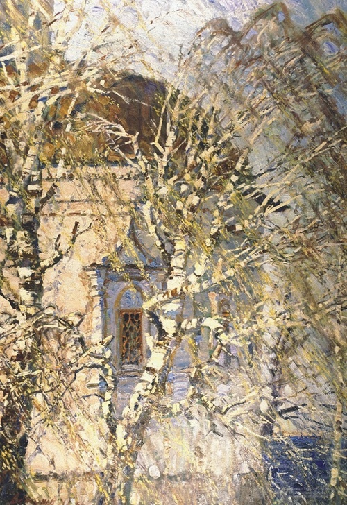 Абакумов. Майский ветер. 1995. Холст, масло. 180х100.