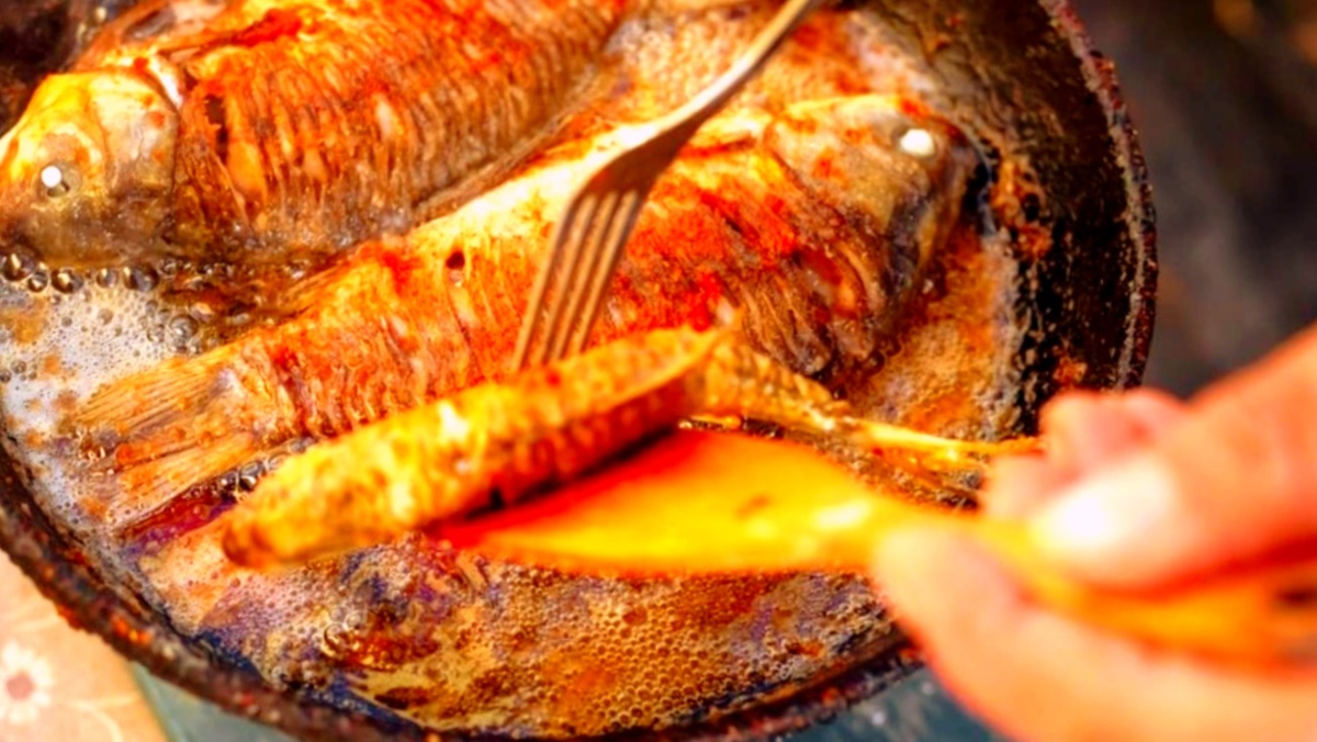 Жареная рыба очень вкусна