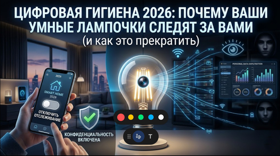 Цифровая гигиена 2026: Почему ваши умные лампочки следят за вами (и как это прекратить) - Тех Макар
