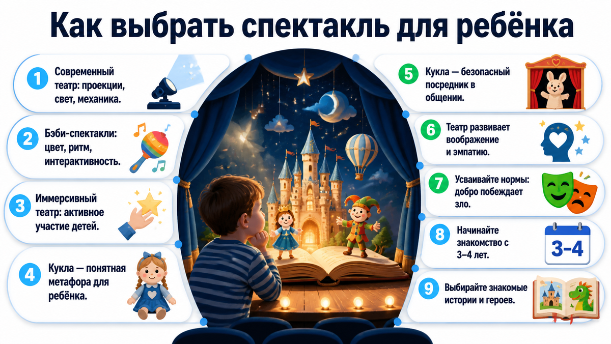 Как выбрать спектакль для ребёнка  📷
