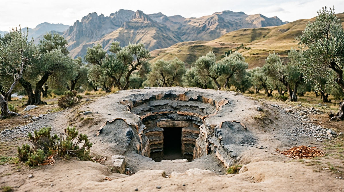 3000-летняя гробница жреца Пакотампа, обнаруженная археологами в перуанских Андах (изображение сгенерировано)